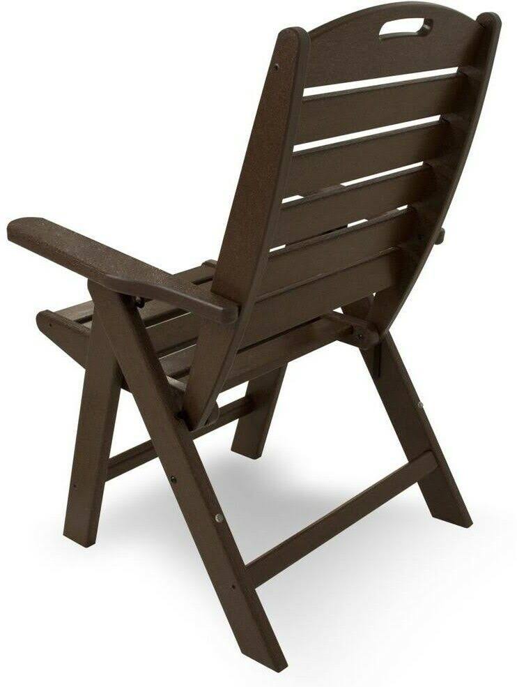 POLYWOOD Nautical Highback Chair - Mahogany