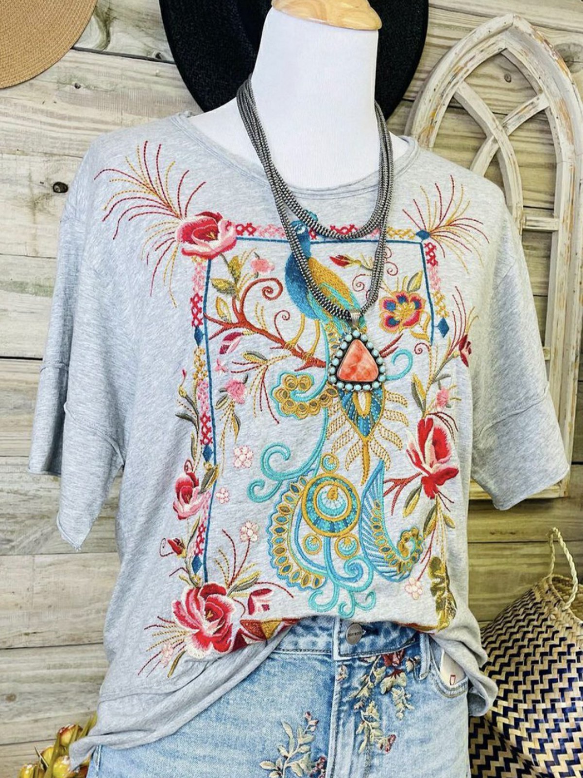 Vintage Shift Jersey Short Sleeve Shirts & Tops