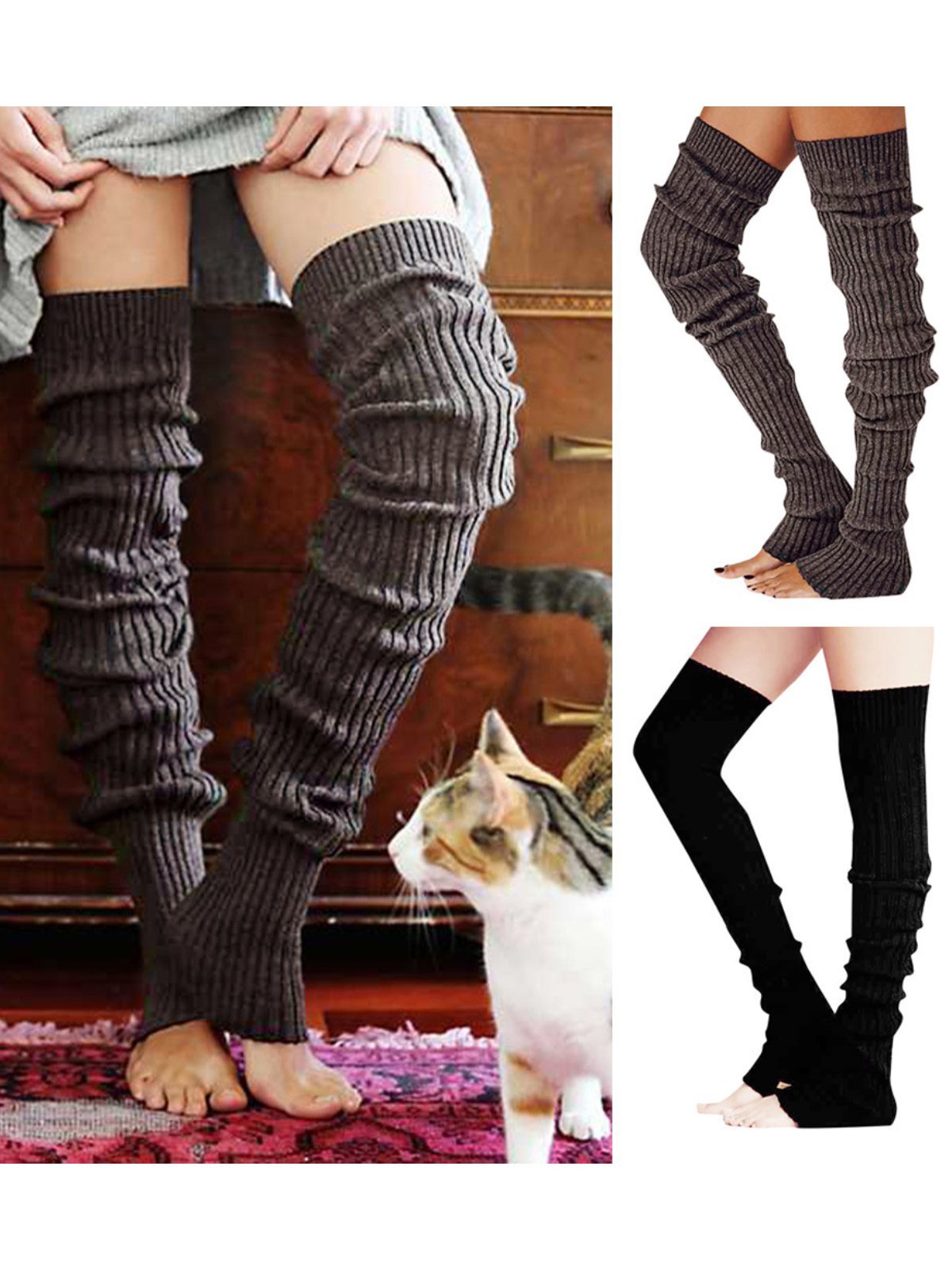 Casual Warm Plain Knee-Socks