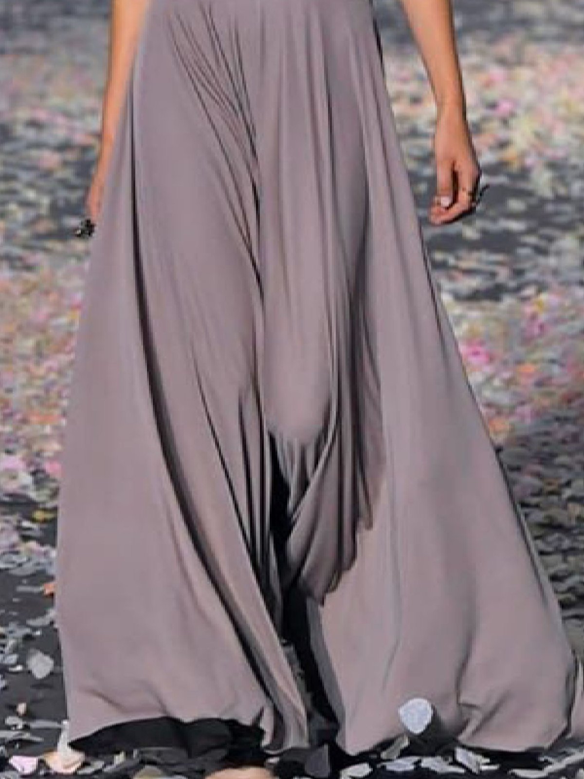 Vintage Sleeveless Crew Neck Solid Dresses