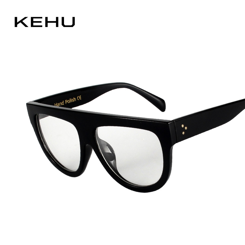 KEHU Woman Flat Top Oversized Sun Glasses Cat Eye Sunglasses Brand Designer oculos De Sol K9250