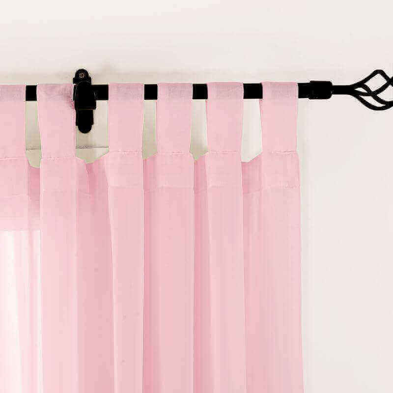 CUSTOM Scandina Pink Indoor Outdoor Sheer Curtain Voile Drapery