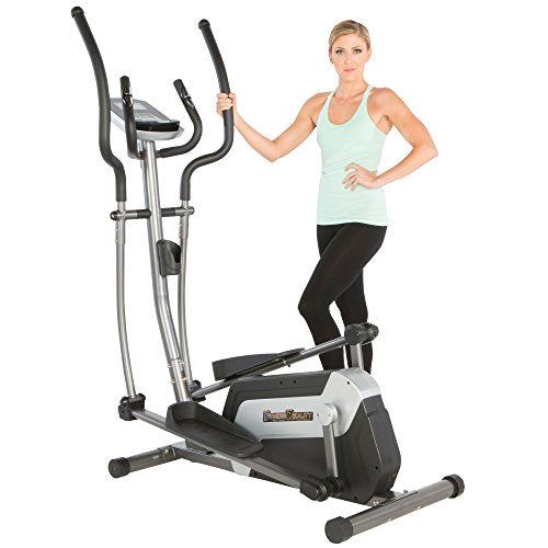 Fitness Reality E5500XL Magnetic Elliptical Trainer for Men and Women- Silver & Black