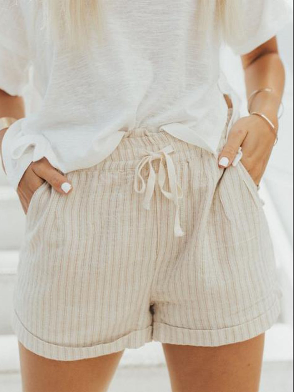 Striped Casual Shorts