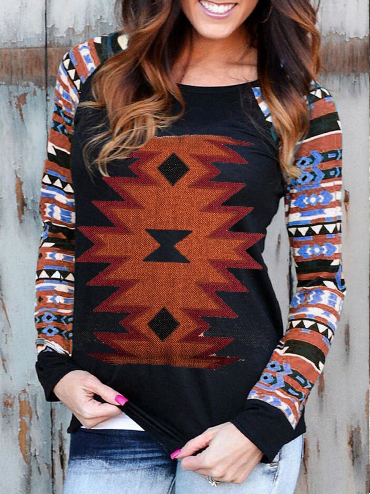 Geometric Casual Shirts & Tops