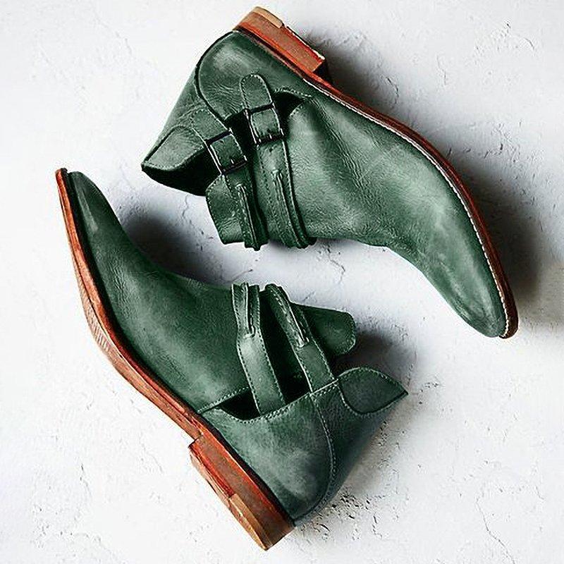 Double-breasted Ankle Booties