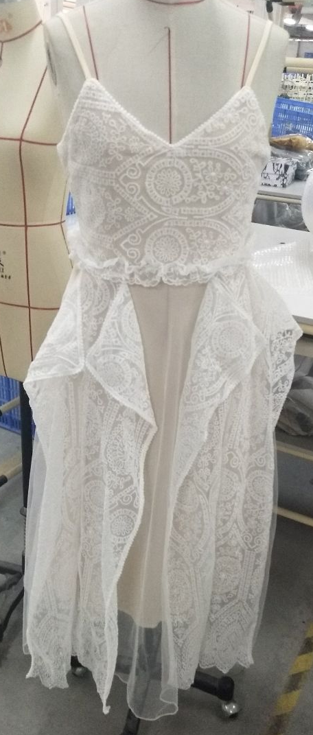 Lace suspender dress