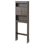 Toilet Bathroom Spacesaver, Bath Storage Shelves with Leg Extensions, Driftwood