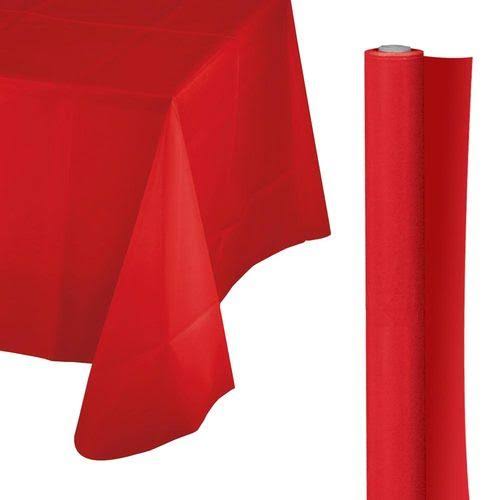 Plastic Tablecover Roll 40x22x250& Red