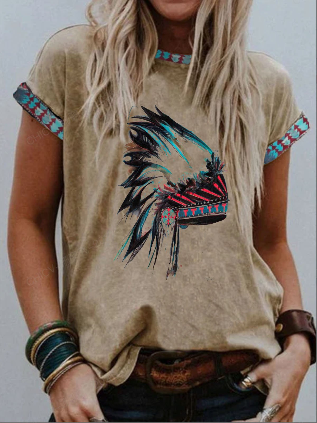 Crew Neck Short Sleeve Jersey Shift Shirts & Tops