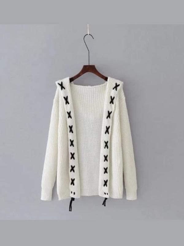 Knitted Long Sleeve Hoodie