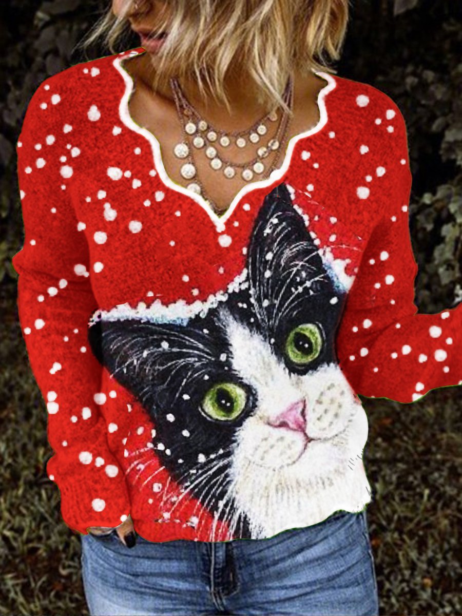 Christmas cat Sweatshirt