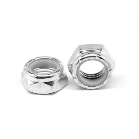 1 1/2 inch-6 Coarse Thread Nyloc (Nylon Insert Locknut) NTE Thin Low Carbon Steel Zinc Plated Pk 90