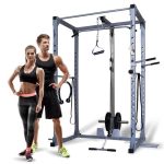 Gymnastics Power Rack with 24 Accessories, Squat Rack with Lat Pulldown and Pull Up Bar- Multi-Functional