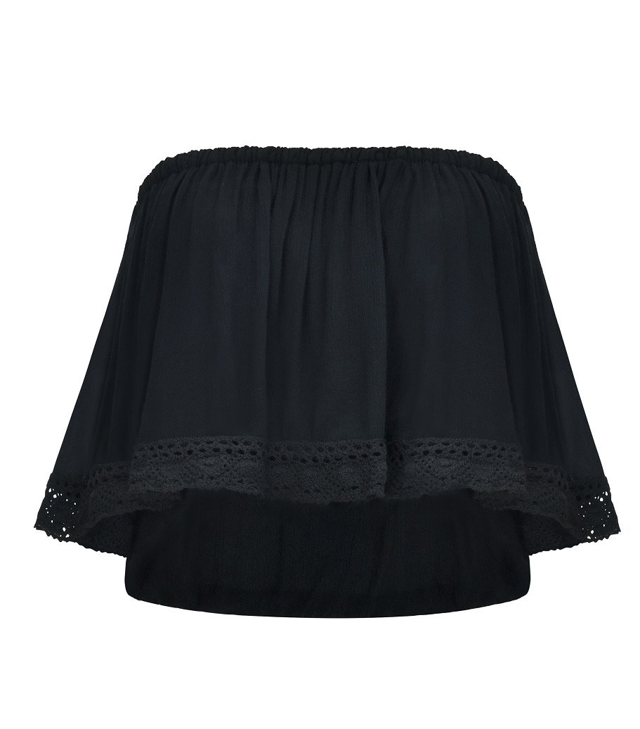 Casual Strapless Turndown Top