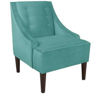 24x22 Wide Tufted Side Chair Wayfair Custom Upholstery Fabric: Premier Tidepool