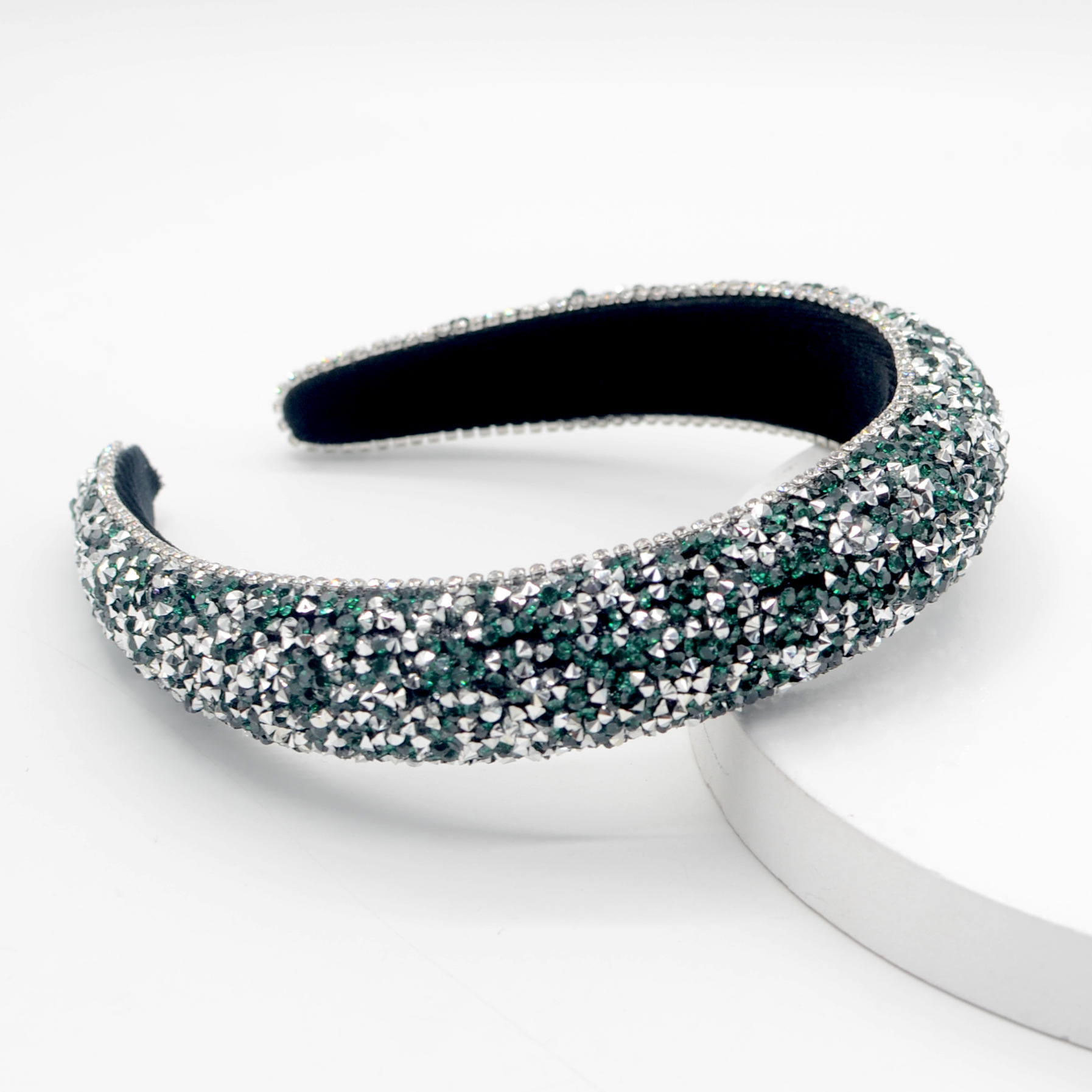 新款跨境欧美巴洛克头箍韩国满钻海绵带钻韩版发箍宽边水钻发箍