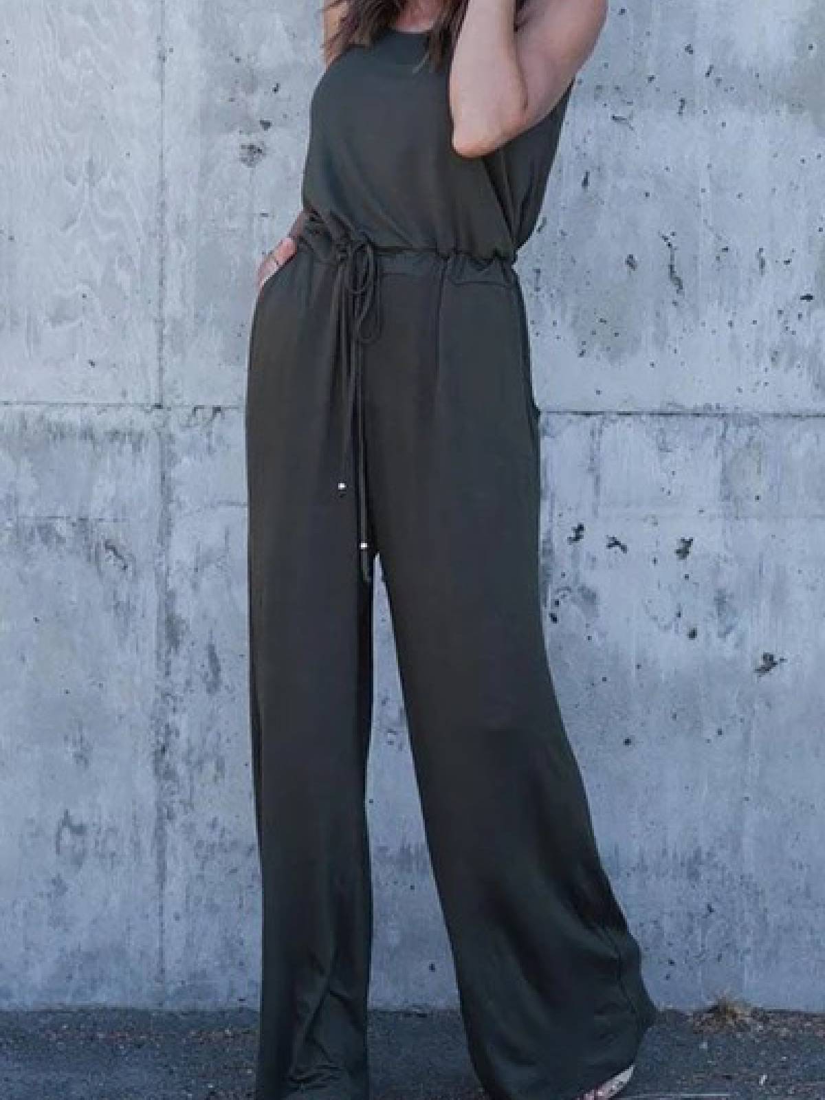 Sexy Spaghetti Strap Wide Leg Jumpsuit