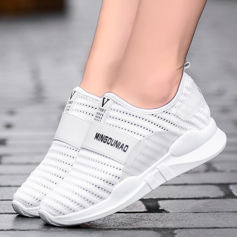 Women Mesh Fabric Sneakers Casual Sport Slip On Shoes