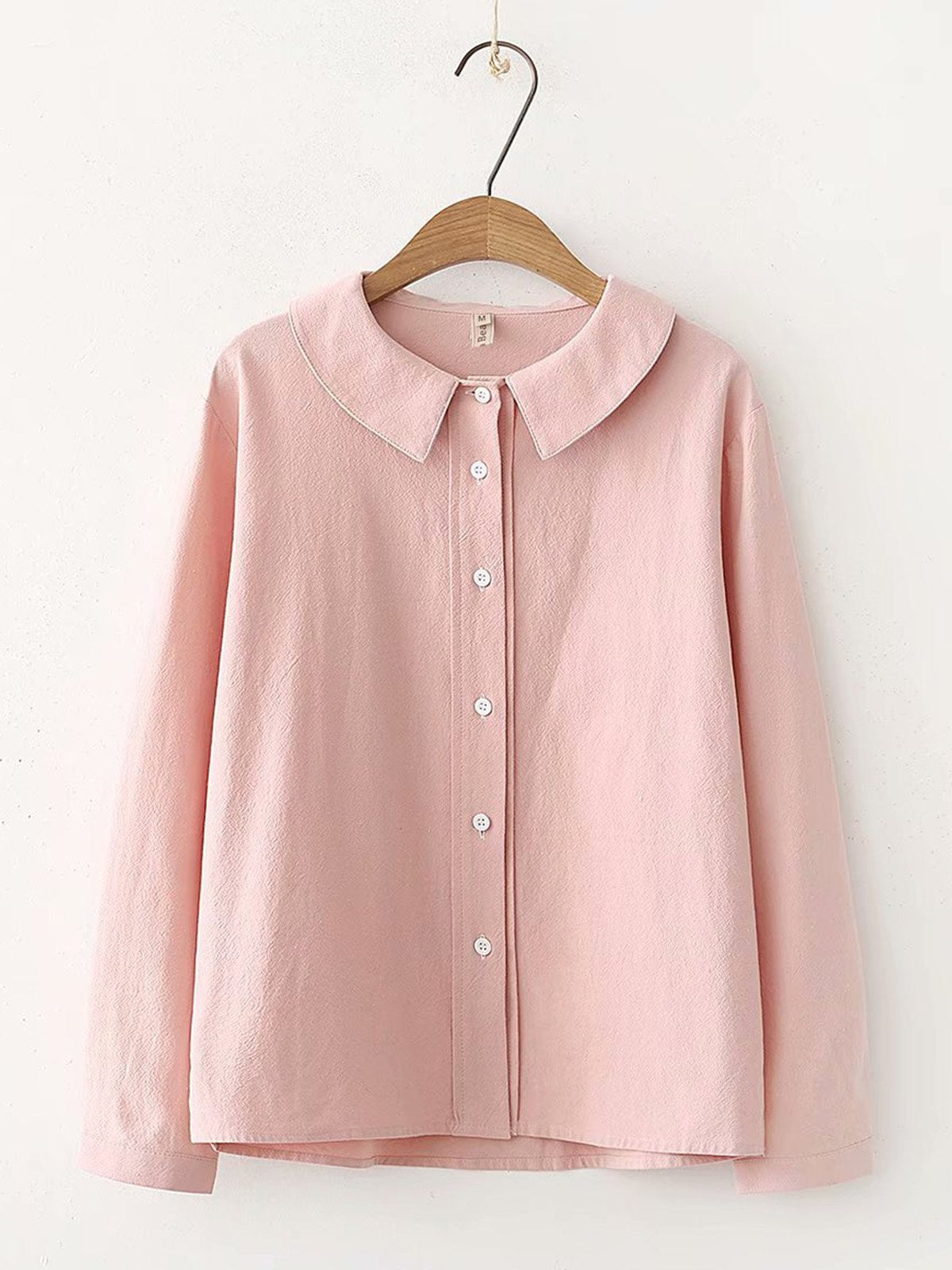 Women Casual Peter Pan Collar Tops Tunic Blouse Shirt