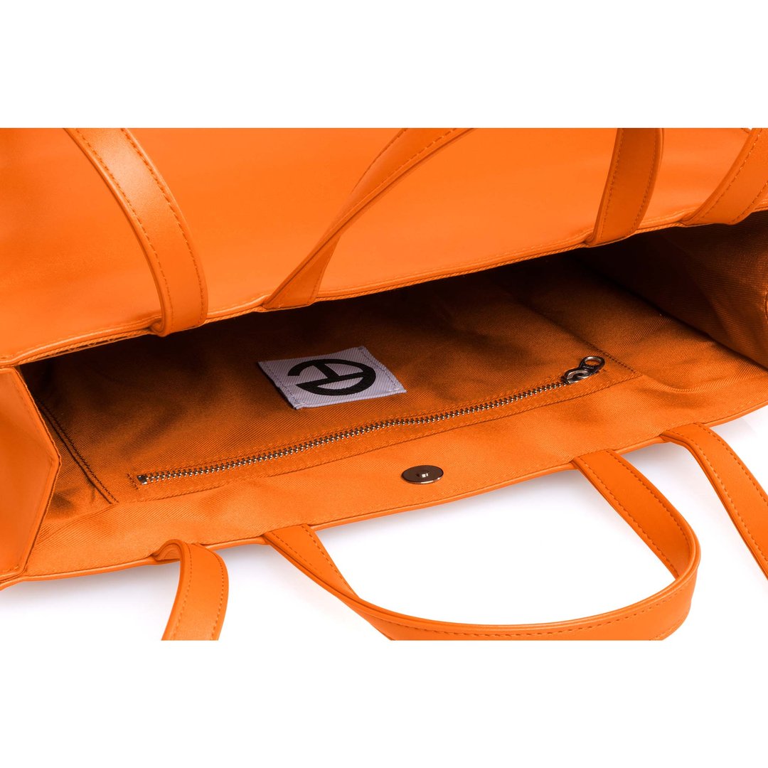 Medium Orange Shopping Bag