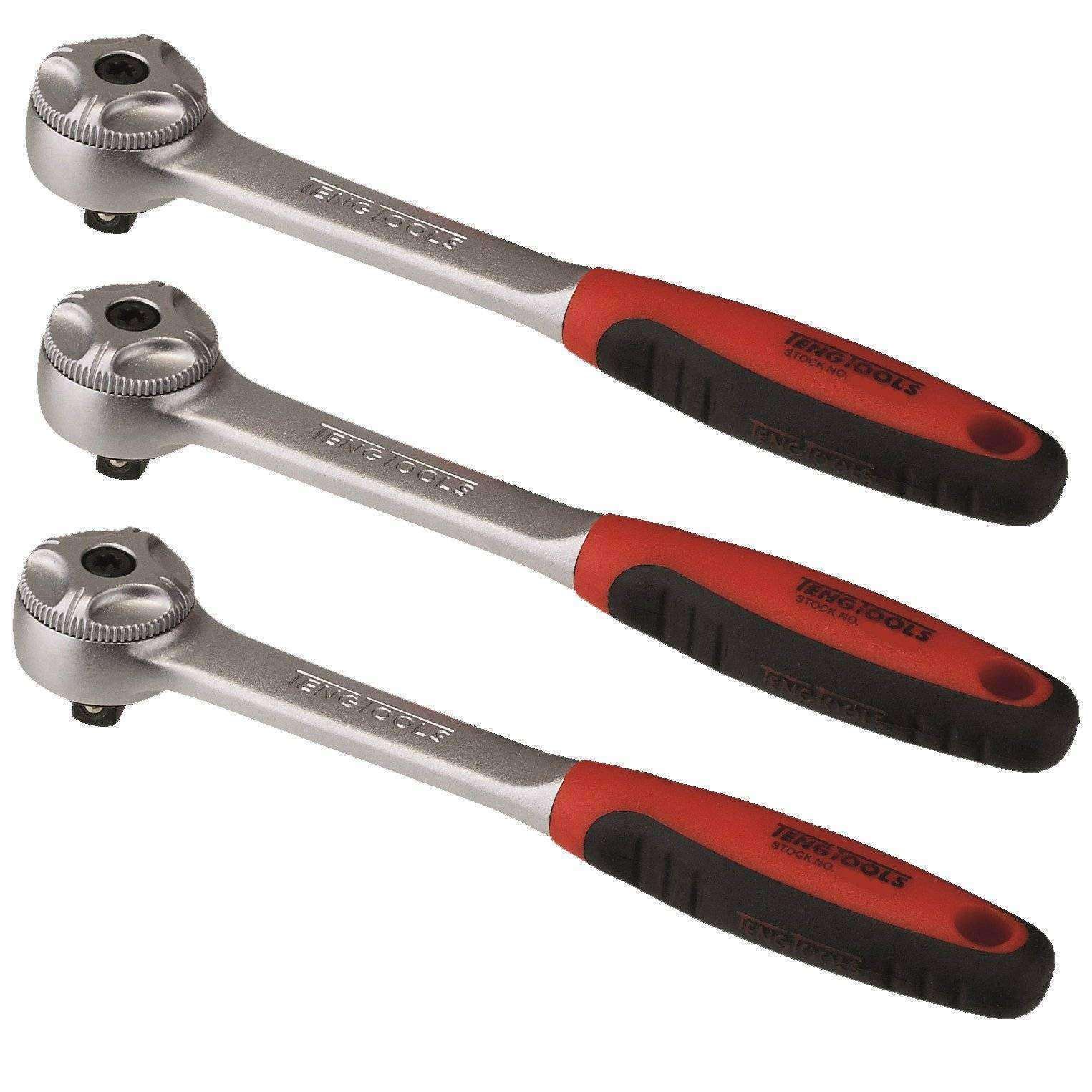 Teng Tools 3 Piece Mixed Drive 72 Teeth Ratchet Set �C TEN-O-120072N-KIT1
