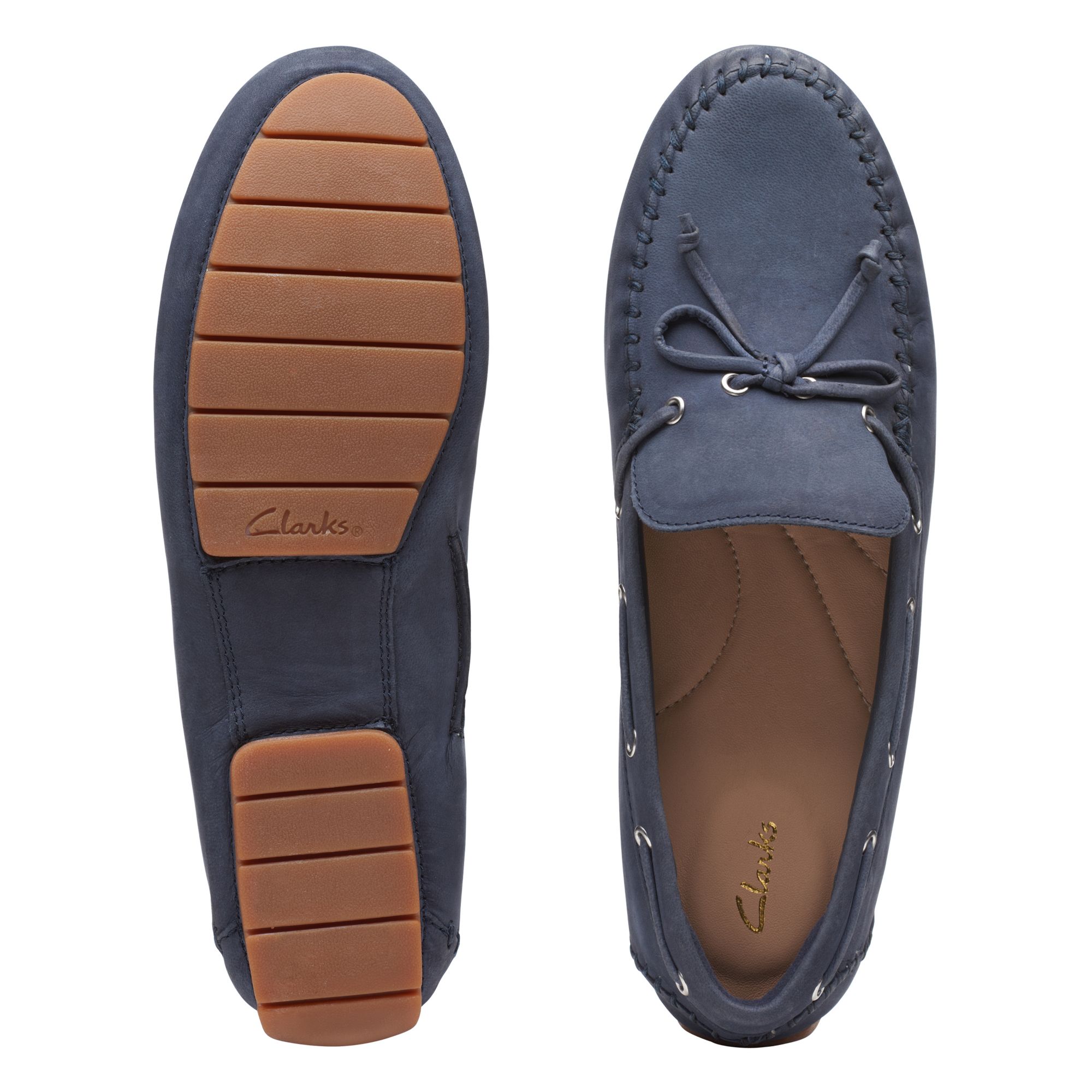 Women  C Mocc Tie Navy Nubuck