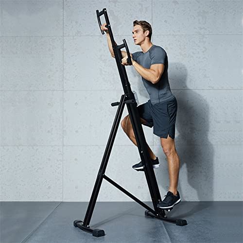 MOORRLII Stepper Vertical Climber Simulation Mountain Climbing Machine Adjustable Folding Home Gyms Fitness Equipment 鈥?Black