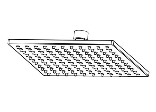 European style ABS and stainless steel 8 inch bathroom fountain with shower head square rain shower head