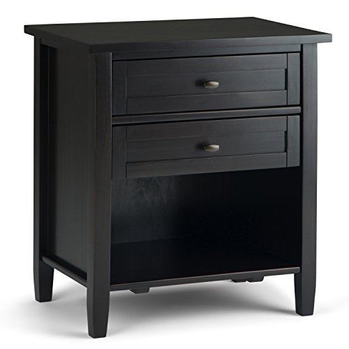 24 inches Wide Night Stand w/ Storage, 2 Drawers & 1 Shelf, For Bedroom