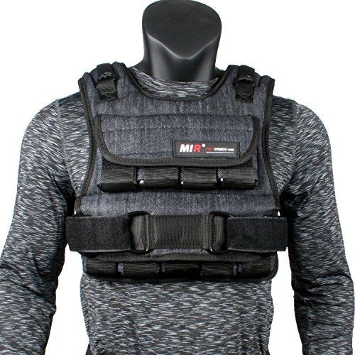 MiR Air Flow Adjustable Weighted Vest- Workout Equipment for Strength Training, Cardio, Walking, Jogging, Running for Men & Women- Black