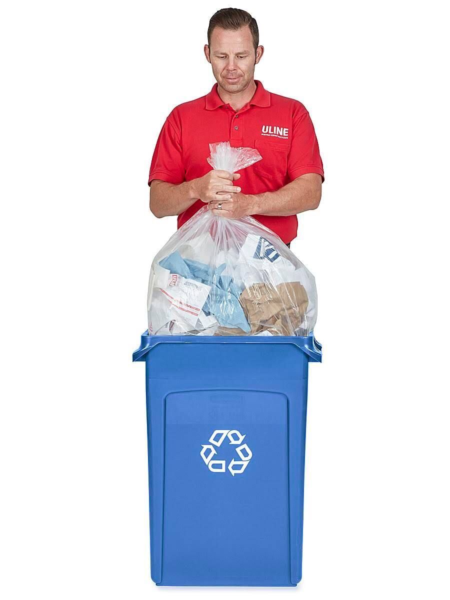 Rubbermaid Slim Jim 23-Gallon Recycling Container, Blue