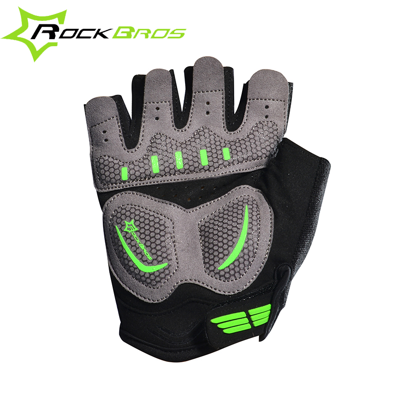 ROCKBROS MTB Men Short Half Finger Bicycle Breathable Anti-shock Outdoor Sports Gloves Road Bike Cycling Riding Anti-slip Gloves