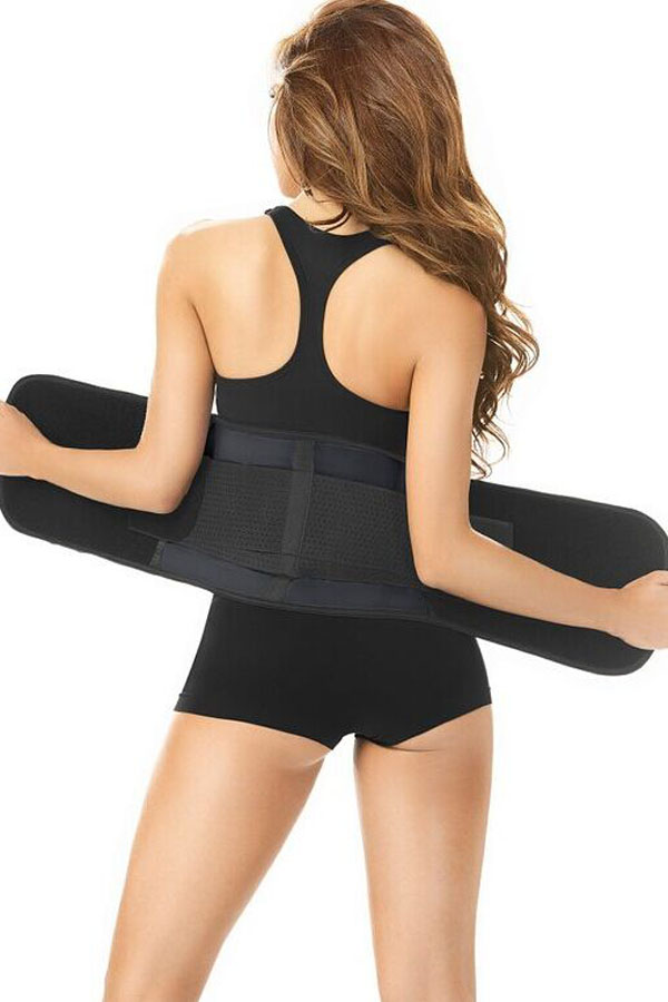 Black Sweat Band Waist Training Belt