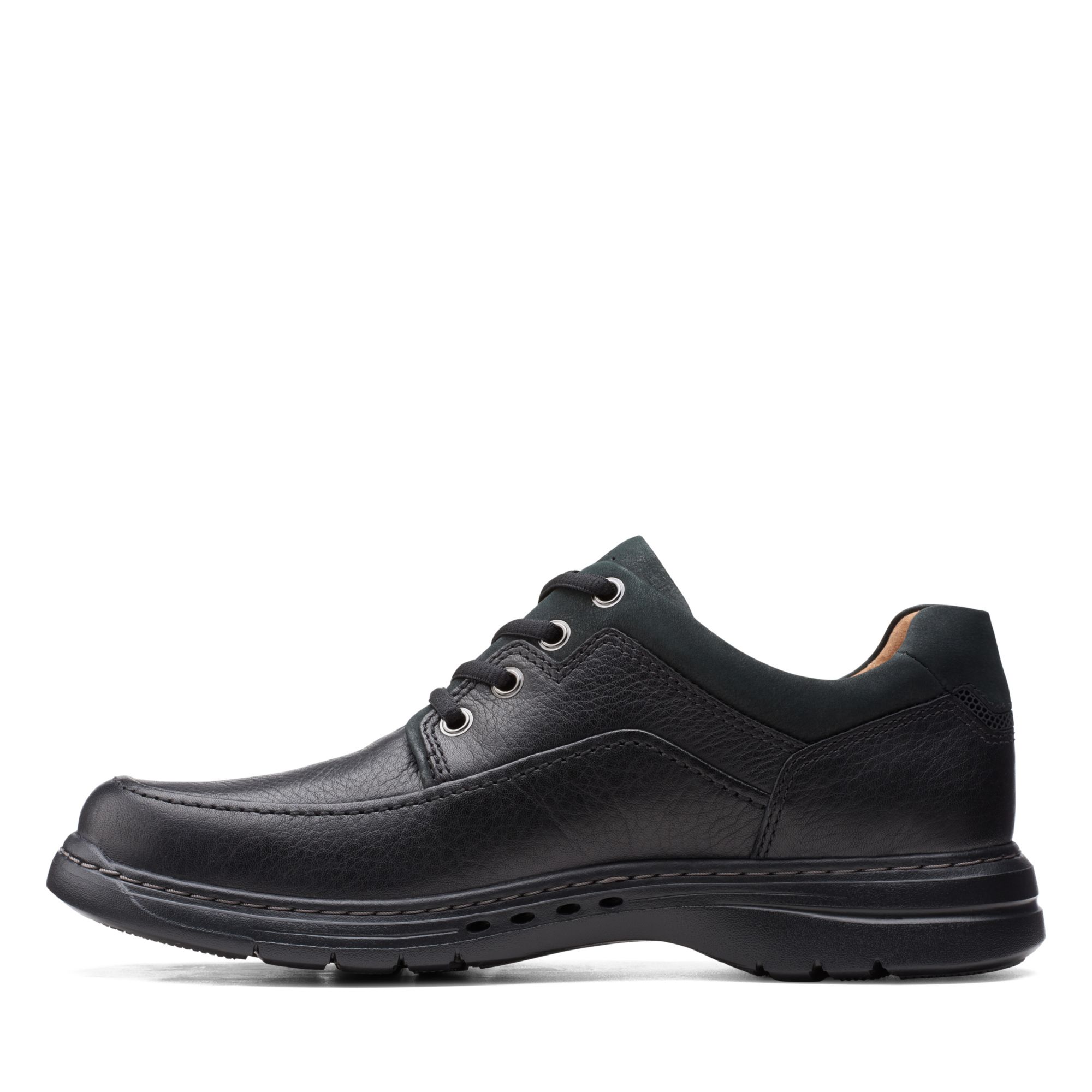 Men  Un Brawley Lace Black Leather