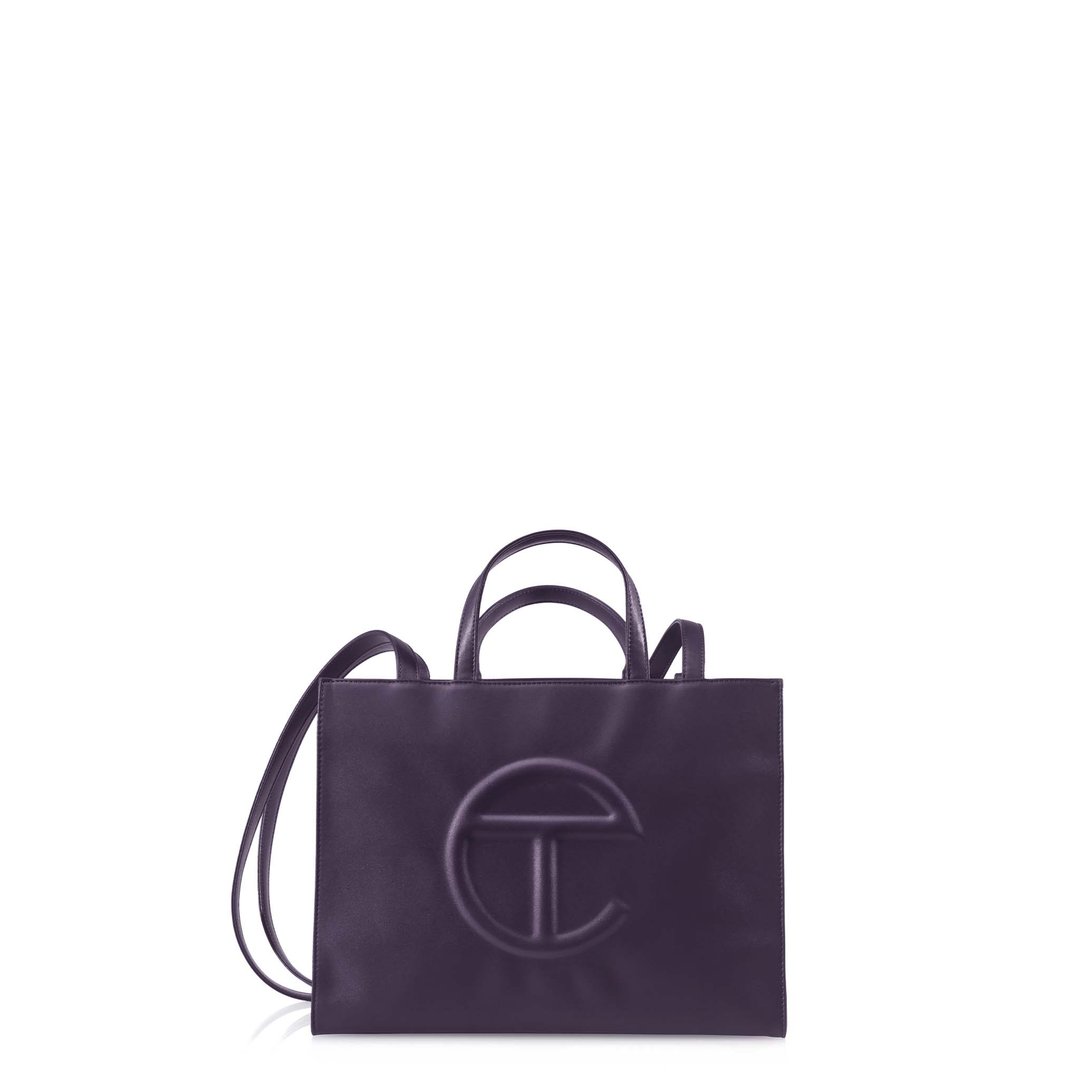 Medium Eggplant Shopping Bag