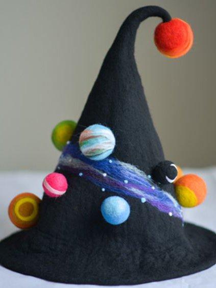 Black Vintage Cotton-Blend Hats