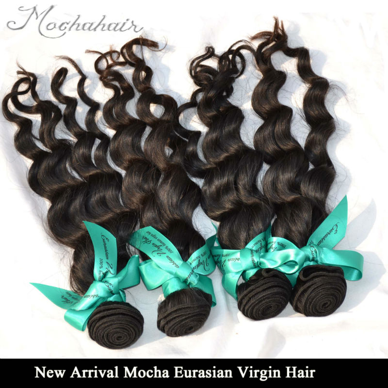 8A Unprocessed Mix 4pcs/lot New Arrival Eurasian Virgin Hair Loose Wave Hair Extensions Natural Colo