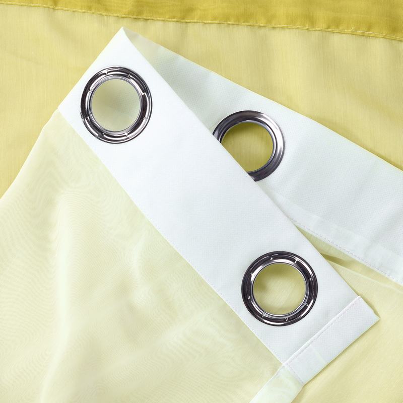 Nickel Grommet Gradient Ombre Sheer Curtain Tulle Gradual Drape HANNA