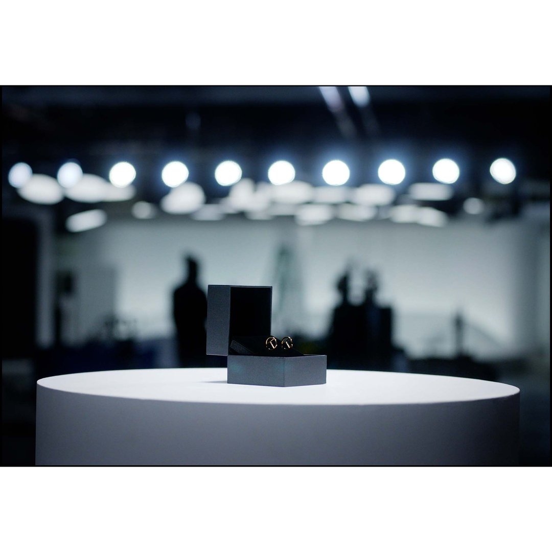 Small Logo Hoop Earring - Gold