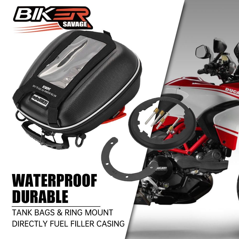 DUCATI Multistrada 1200 1260 950 S DVT V4 Waterproof Motorcycle Saddle Tank Bags w/Ring Mount