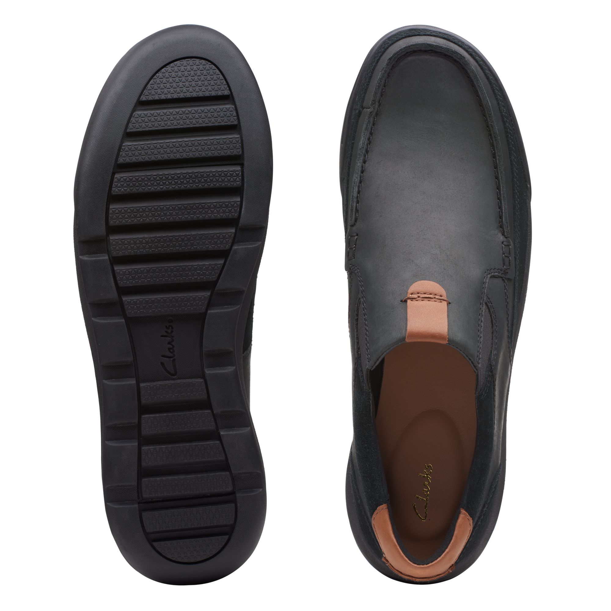 Men  Ashcombe Slip Black Leather