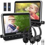 NAVISKAUTO 10.1��� Dual Car DVD Players with HDMI Input 2 Headphones
