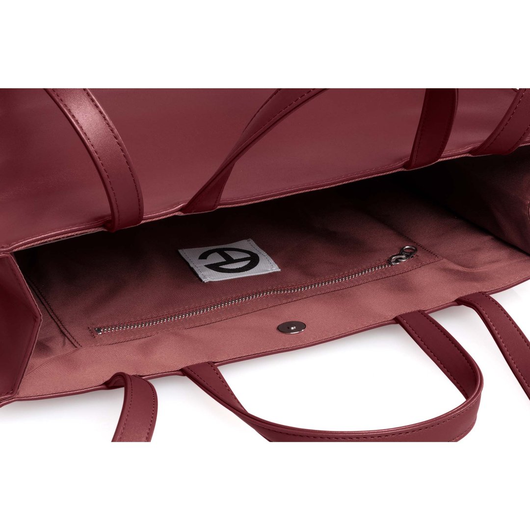 Medium Oxblood Shopping Bag