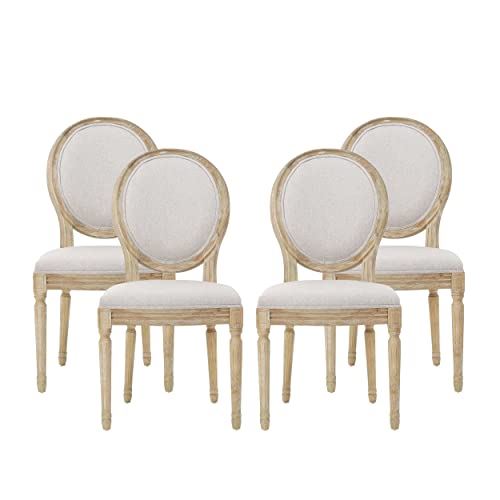 Christopher Knight Home Hilary French Country Fabric Dining Chairs (Set of 4)