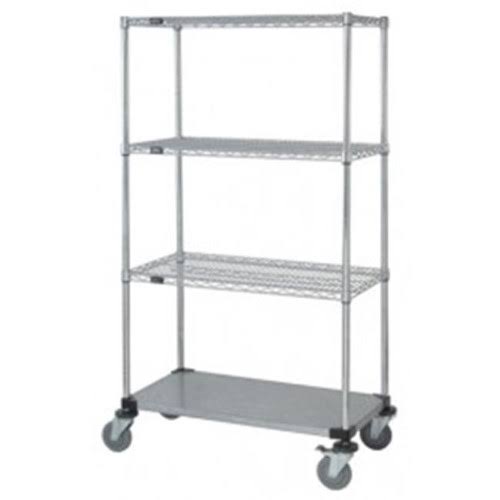 Quantum Storage M1836CG47 3-Wire Shelf Mobile Cart - 74 in., White