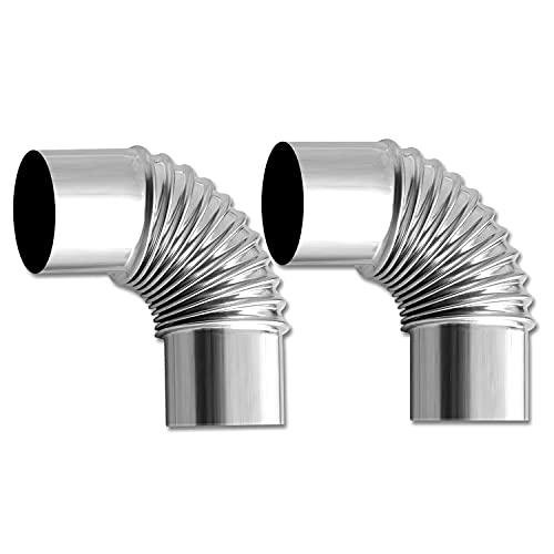 弯头管2个90度烟囱不锈钢室外野营烟道直径2.36“…