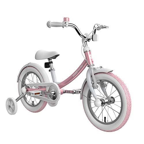 Kid��s Bike for Boys and Girls, 14 inch with Training Wheels, Pink
