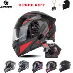 2 Free Gifts Flip Up Motorcycle Helmet Men Women Modular Full Face | Motorcycle Protective Gears