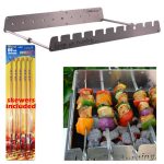 10 Skewer Rotisserie Rack Grill Automatic Rotating Motor Operated BBQ Kit